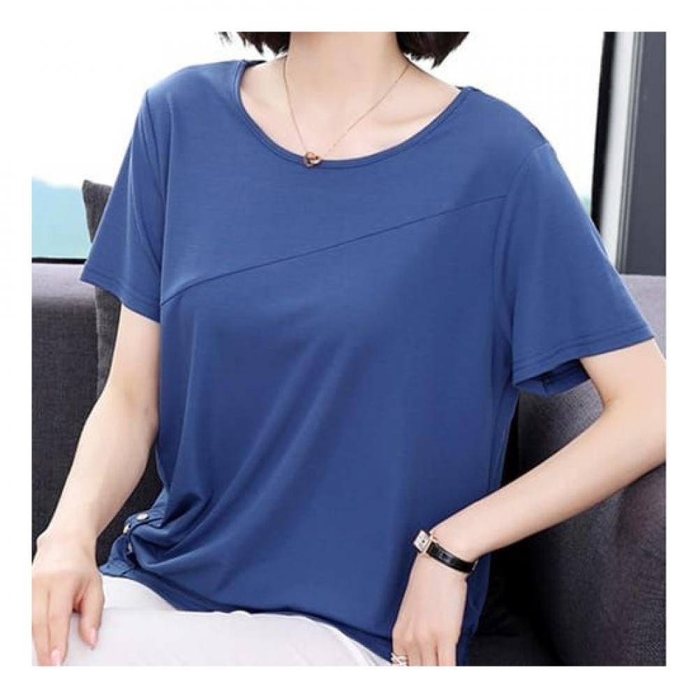 Navava NT1553 Simple Solid Round Neck ShorT Sleeve T shirT