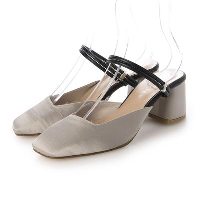 Carino Back Strap Mule Pumps, Beige, Size 24.0