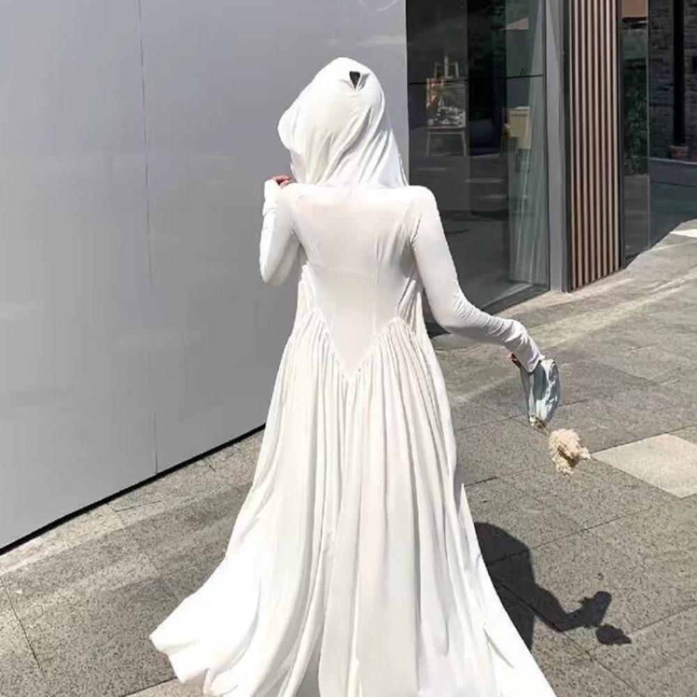 Ice Silk Sunscreen Long Hoodie Summer Accessories Sun Protection Capes Anti UV Full Body Skirt Sunscreen Anti UV