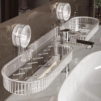Bathroom Storage Rack, Faucet Suction Cup, Wall Mounted, Bathroom Toilet, Hand Wash, Washbasin, Wall Storage, Various Hanging Racks