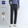HLA Men's Smart Casual Embroidered Straight-Leg Pants