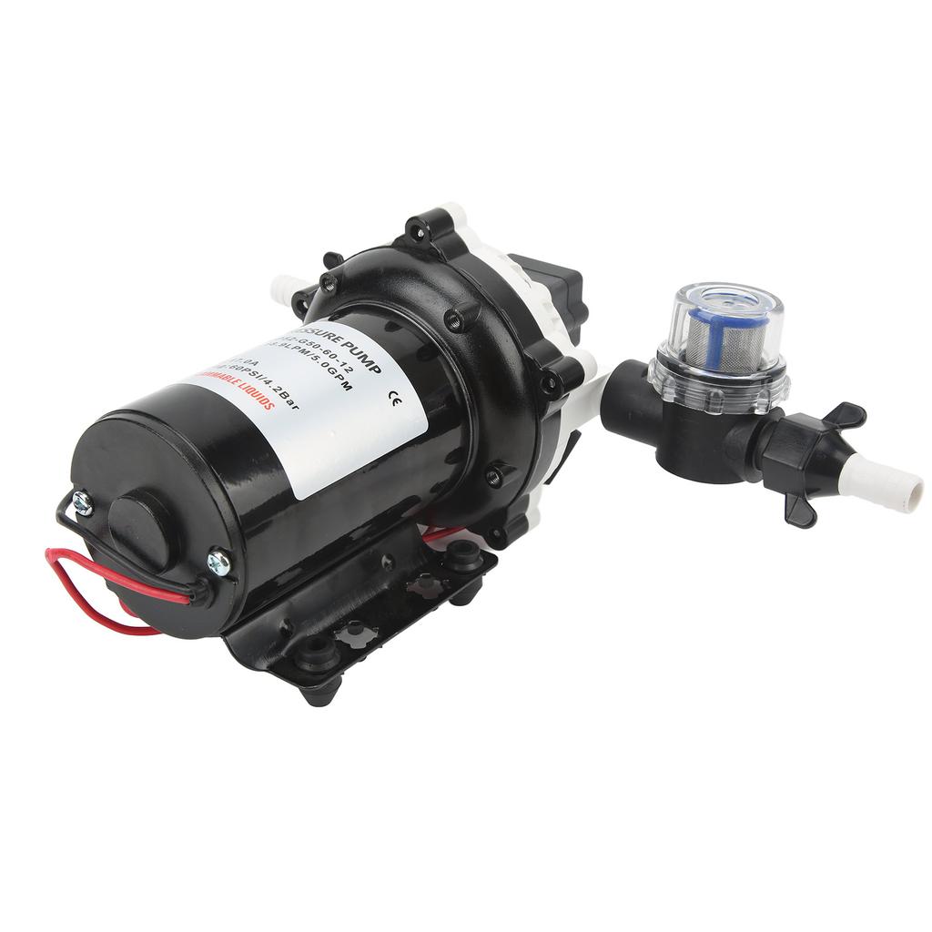 Samozasysająca pompa membranowa 12VDC 18,9LPM 5,0GPM Przepływ znamionowy z bezpiecznikiem 15A do RV Jacht