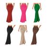Fishtail Skirt High Waist Ruched Women Skirt Solid Color Design Slimming Effect Long Skirt Commuting Streetwear