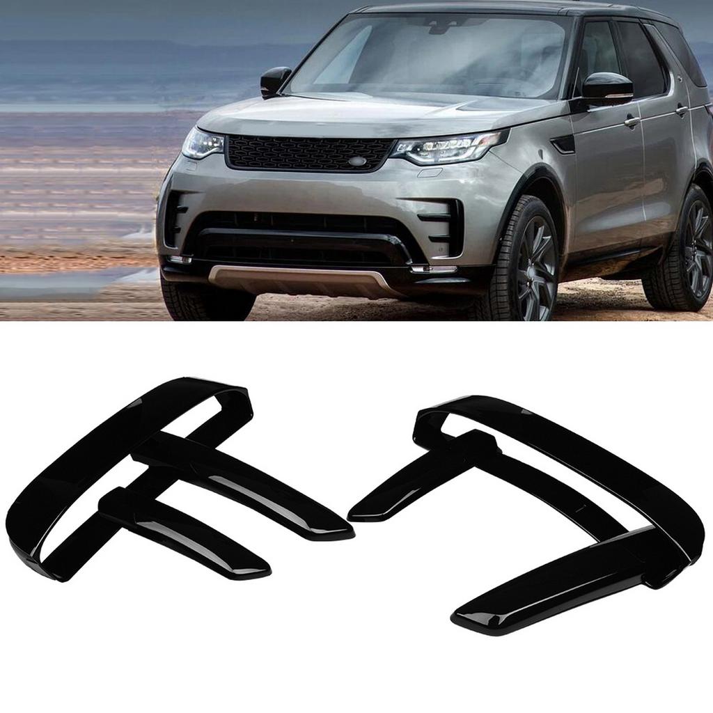 6Pcs Black ABS Plastic Front Fog Lamp Cover Trim for Discovery 5 2017‑2018