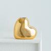 1PC Heart Shaped Bottle Creative Ceramic Bottle Gold Aromatherapy Bottle Fragrance Ornament Small Vase Simple 5.5x3.3x4.8cm