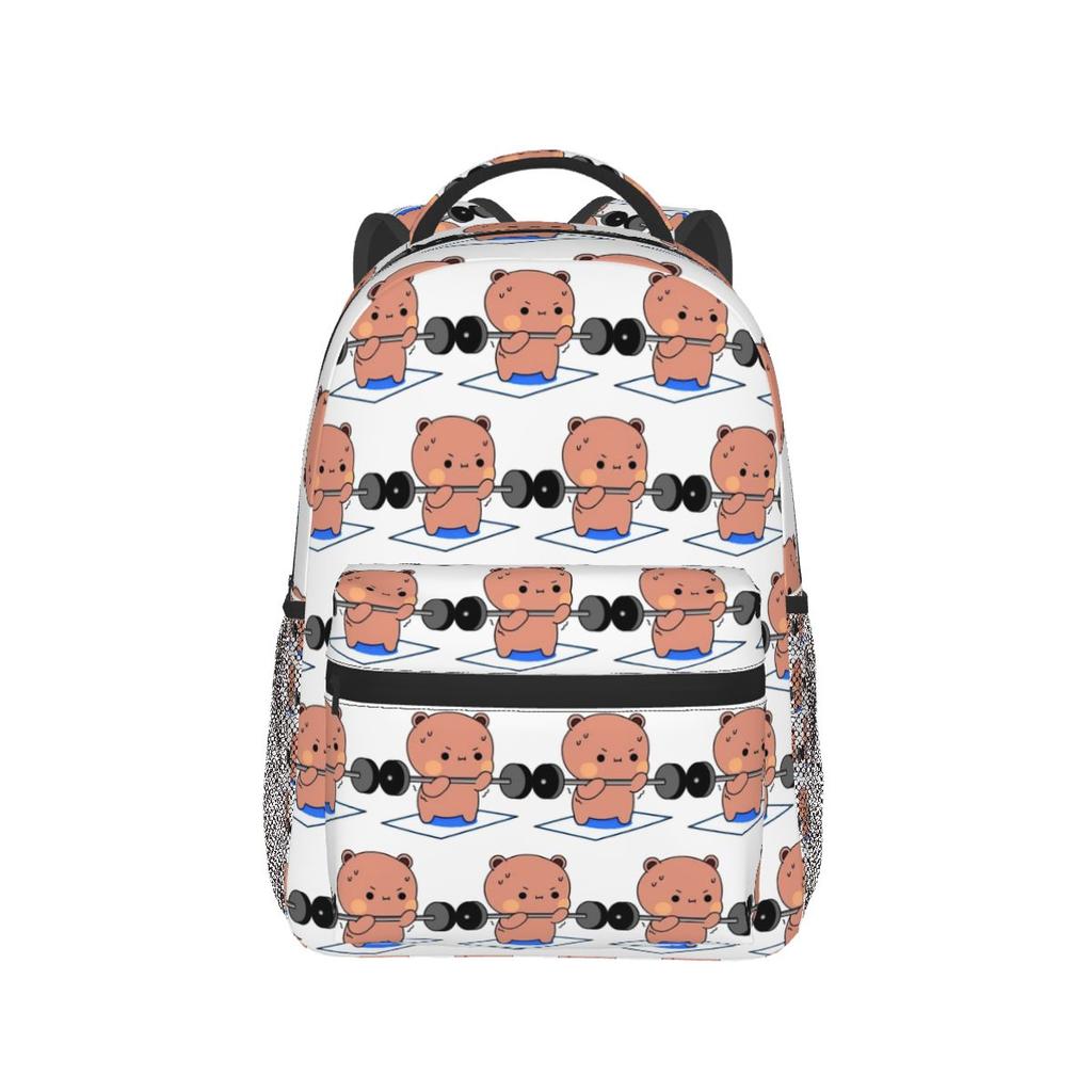 Dudu Is Exercising Backpack Student Boys Girls BookBag Children School Bag Laptop Shoulder Bags for Men Women