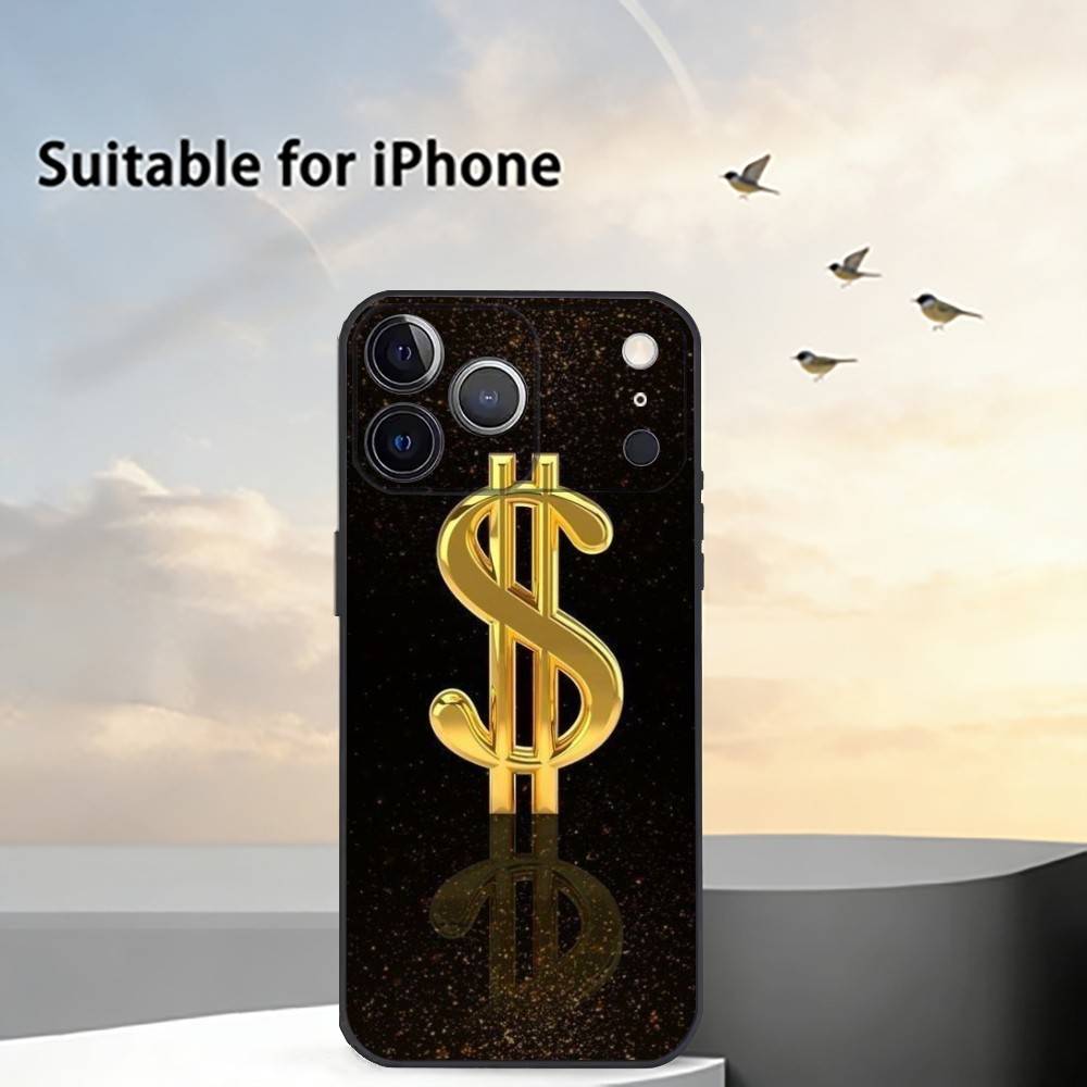 Money Gold A-Art Phone Case Silicone Soft For IPhone 17 16 15 14 13 12 11 X XR Plus Pro Max Plus