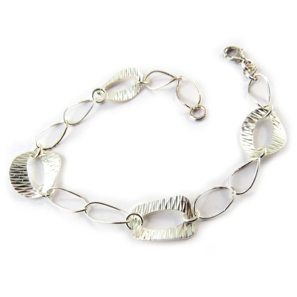 Les Trésors De Lily [G0614] - Silver Bracelet 'Choréographie' - 15x11 Mm