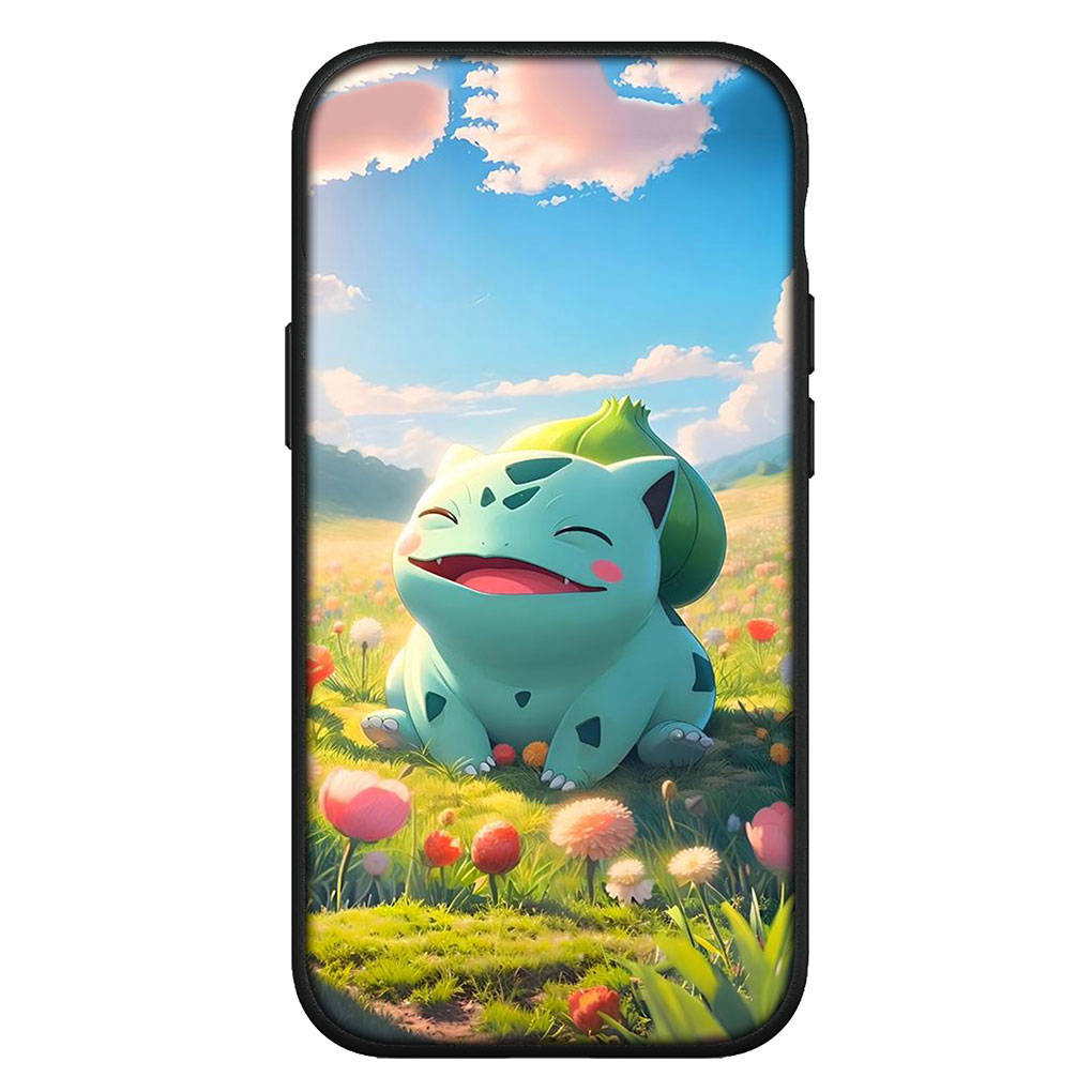 Cover for iPhone 16 15 Xiaomi Redmi Note 14 13 12 11 Pro Max X 8 16e Samsung Galaxy S25 S24 S23 Moto OPPO Huawei Pokemon Pikachu Bulbasaur Phone Case