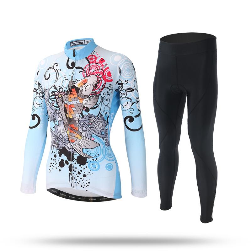 

Women s Long Sleeve Cycling Set Spring Bicycle Suit Quick Dry Outdoor Riding Gear 2026 Summer Breathable Cycling Suit XXL