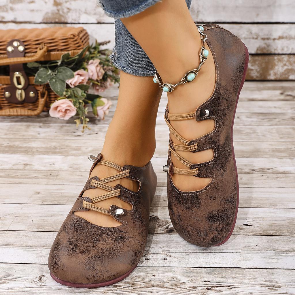 Fashion Women Flats  High Quality Round Head Ballet Loafers Shoes Women Comfortable Luxury Sneakers Brand Retro Mary Jane Shoes Women