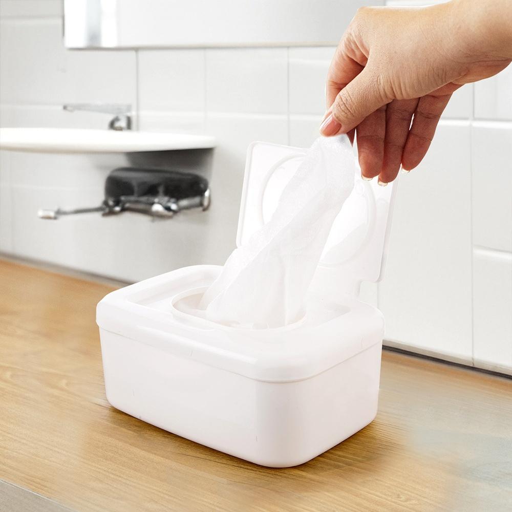 White wet wipes container