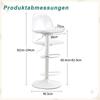 2-Pack Adjustable Bar Chair: Transparent Backrest + White Metal Legs, Height-Adjustable from 82-104 cm, 360 degrees Rotation.