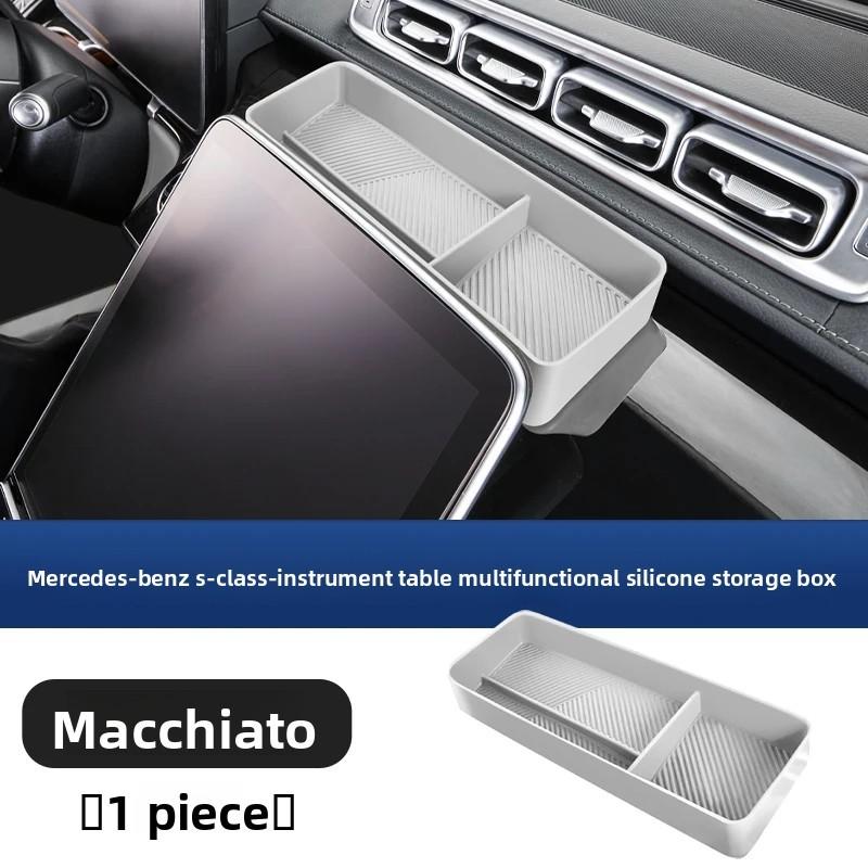 Silicone navigation storage box accessories for Mercedes W223 S series class -2025 mercedes W223 S400 S450 S550 amg