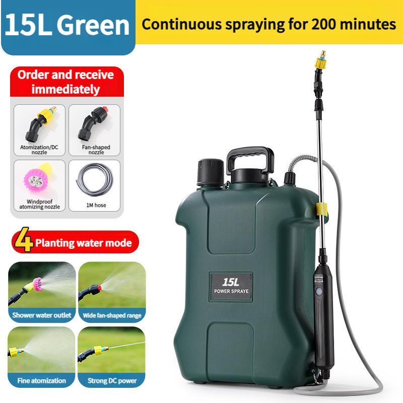 15L New Electric Garden Spray, Gardening Potted Flower Pot, Shoulder Belt, Household Outdoor Lawn, Flower Irrigation