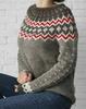 Women's Trendy Color Block Round Neck Knitted Sweater