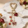 Zinc Zinc Alloy Enamel Butterfly Keychain DIY Heart Key Ring Lovely Bag Charm  Car Keyring