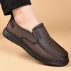 Fashion 2025 New Men Casual Leather Shoes Fashion Soft Bottom Lazy Shoes Handmade Designer Loafers Comfy Outdoor Office Business Shoes