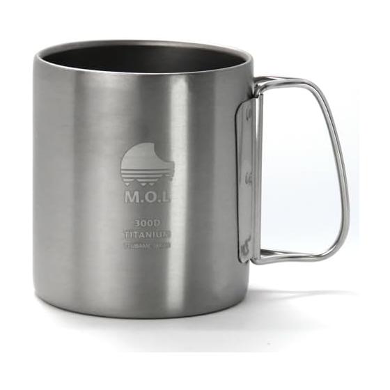 M.O.L Made in Japan Titanium Mug 1 Piece 300ml Double Wall MOL-XT010 Tsubame Sanjo Double Mug Double Structure
