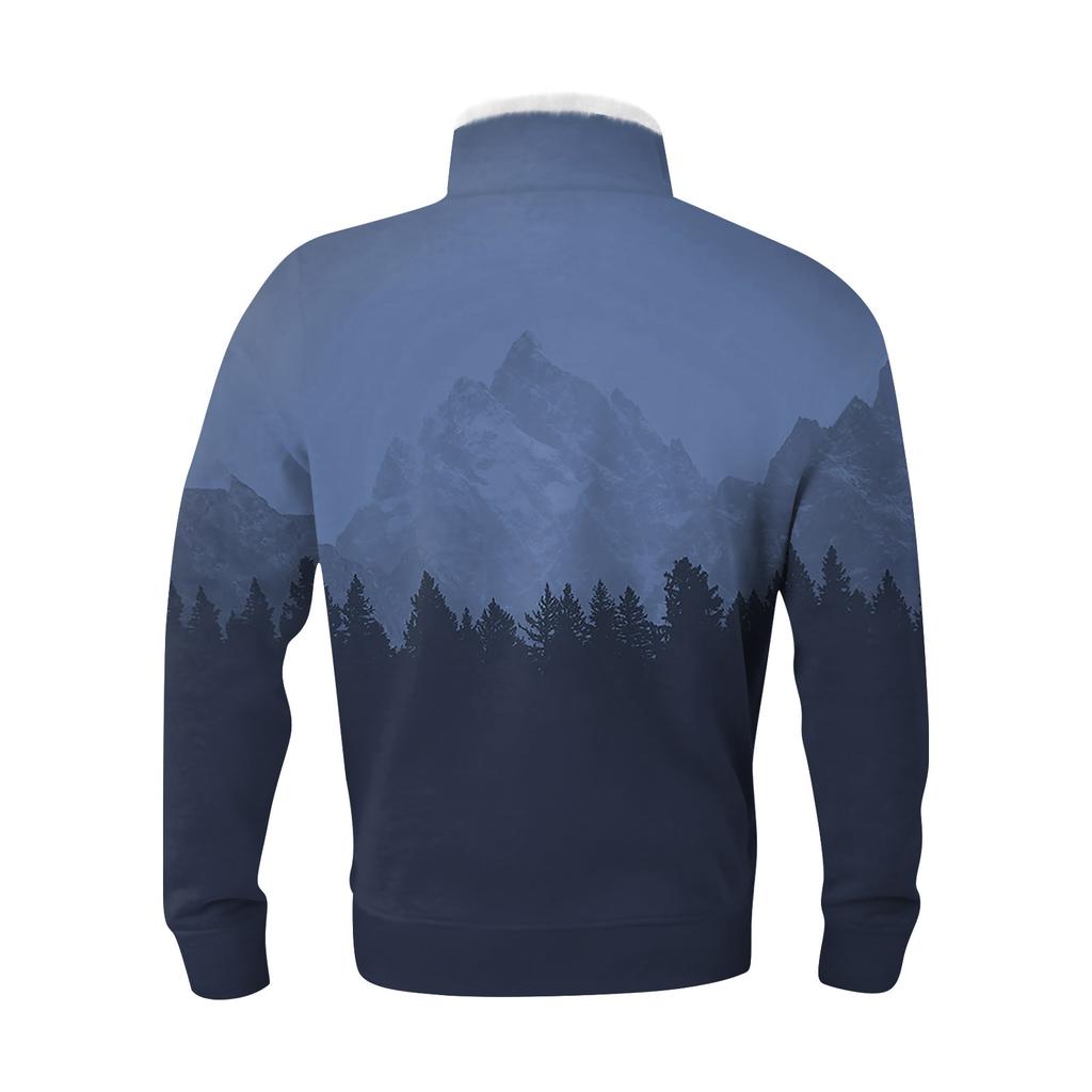 Das Herren-Sweatshirt mit Stehkragen im Frühling und Herbst ist ein Outdoor-Freizeitpullover
