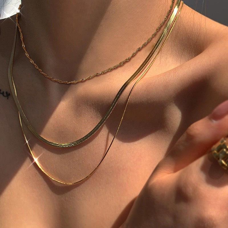 Chic Meerdere Lagen Lange Metalen Kwastjes Ketting Ketting