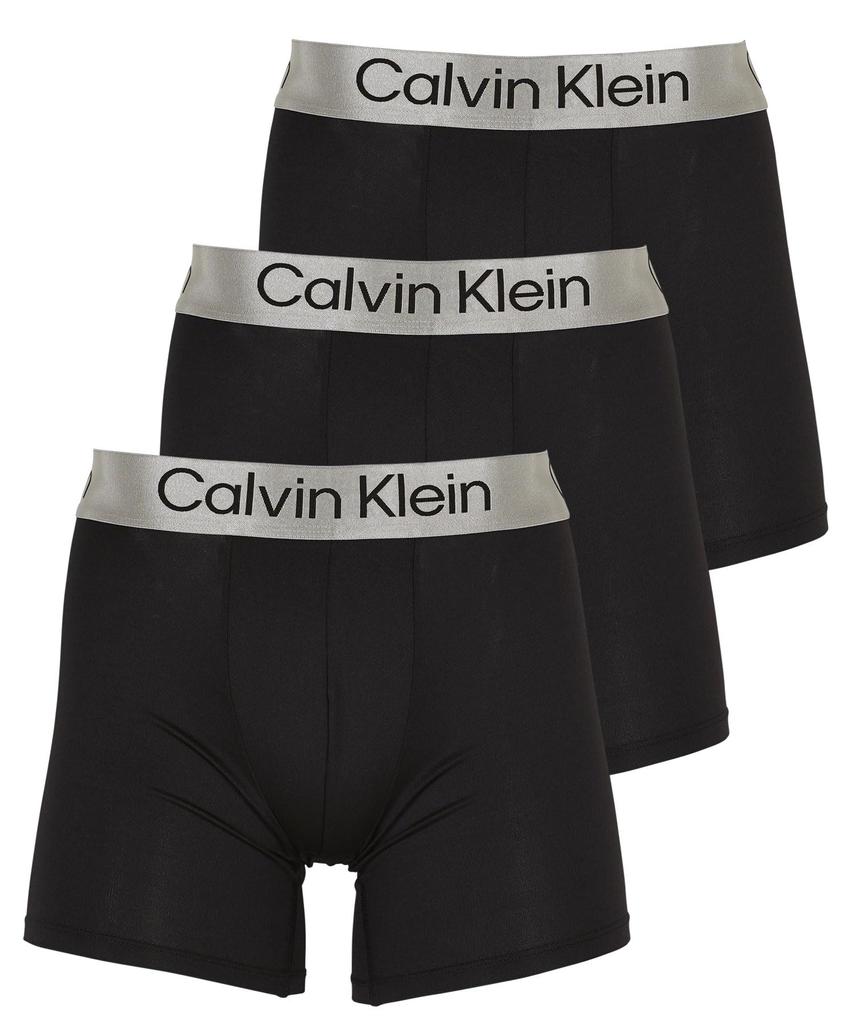 Calvin Klein Micro Stretch Long Boxer Briefs Steel Micro to Steel Simple Stylish Black Set NB1620 3-PackBrushed Men's (Successor Micro) Quick-Drying