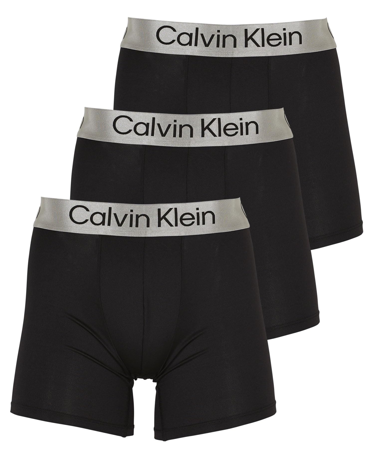 Calvin Klein Micro Stretch Long Boxer Briefs Steel Micro to Steel Simple Stylish Black Set NB1620 3-PackBrushed Men s (Successor Micro) Quick-Drying