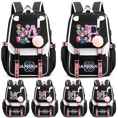 Anime K-pop Printed Backpack Schoolbag for Teenager Student Girl Boy Bookbag Large Capacity Waterproof Travel Bag Kid Gift Rucksak