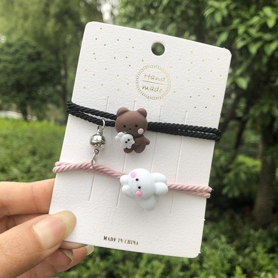 Braccialetti Intrecciati Dell'amicizia Fatti A Mano – Rosa E Blu, Regolabili, Per Amiche A Distanza