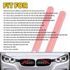 Red Front 2X Brace Car V Trim Grill Strips for BMW Cover 1 2 3 4 5 6 7 Series