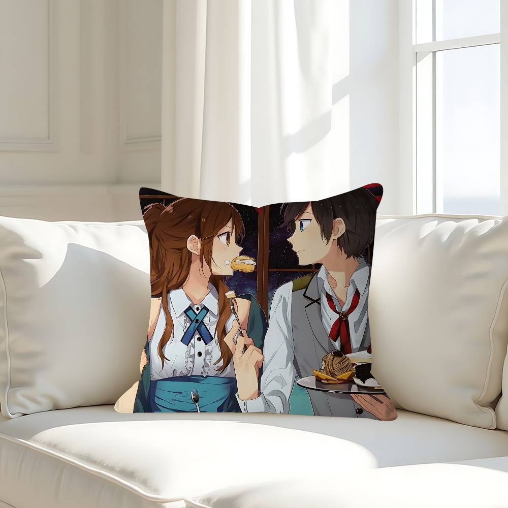 Anime H-Horimiya Pillow Case Removable Washable Cushion Cover – All-Season Soft Linen