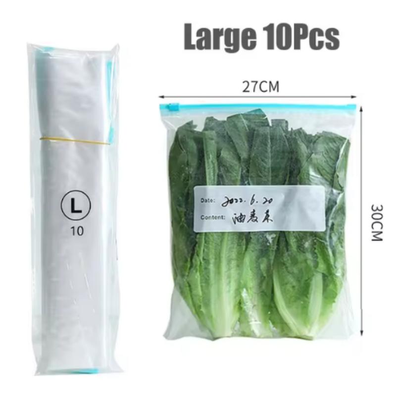 Cling Film Plastic Ziploc Bags Food Cling Bags Refrigerator Freezer Bags Fruit Bean Cling Bags Food Cling Seal Reusable