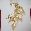 Phoenix Tail Feather Sequined Embroidery Patches Colorful Handmade Sequins Patches Iron on Patches Wedding Stage Costumes