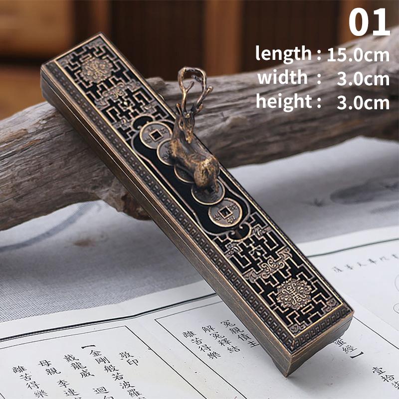 

Creative Retro Black Wooden Incense Holder Home Office Incense Burner Carving Censer Box Traditional Chinese Type Wood Handmade