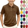 Camisa de Manga Corta para Niños Color Casual Botones Arriba para Uso Diario