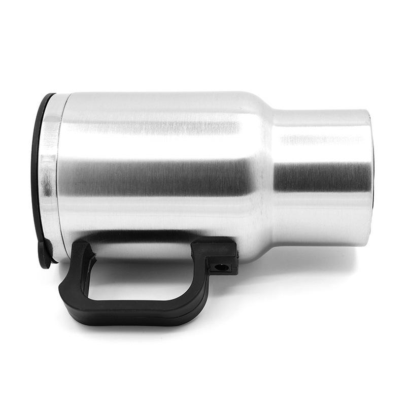 12V Double-Layer Stainless Steel Car Heating Cup, 450ml Capacity