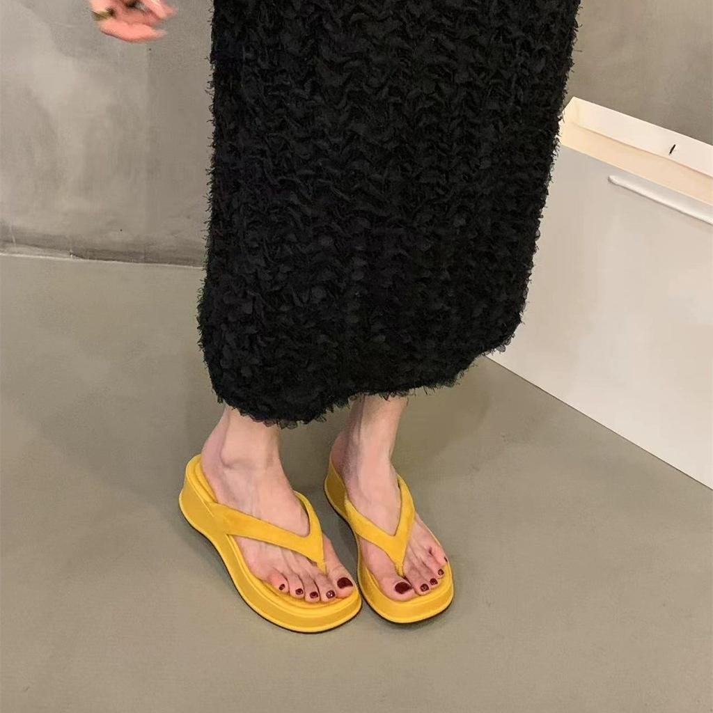 Keilabsatz High Heel Silber Kneif Zehensandalen Damenschuhe Oberbekleidung 2025 Sommer Plateau Erhöhung Schuhe Sandalen