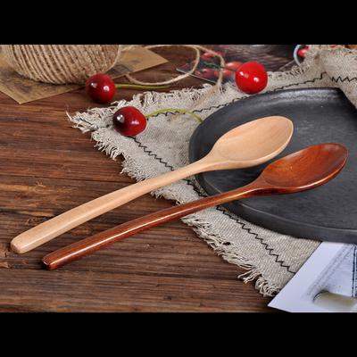 MIT Wooden Spoon Fork Bamboo Kitchen Cooking Utensil Tools Soup-Teaspoon Tableware