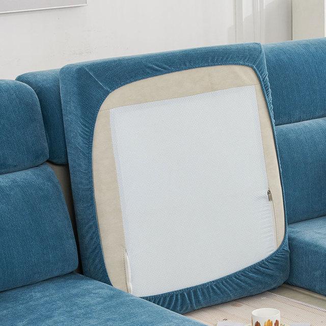 Eifloy High Stretch Seat Cushion Cover Individual Cushion 2 3 4 Seats Couch Slipcover Chenille Furniture Protector For Cats Kids
