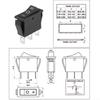 Rocker Switches 16A 250VAC 3 Position Accessory Black