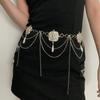 Fashion Tassel Waist Chain For Women Glitter Pearl Pendant Belt Strap Dress Crop Top Bikini Sexy Waist Decorative Chain