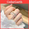Bague Ouverte Réglable Élégante en Argent Sterling S925 Pour Femmes Style Vintage Tendance