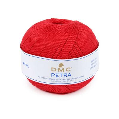 Vyšívací nit - DMC - Petra - 100% bavlna - Červená - Velikost 5