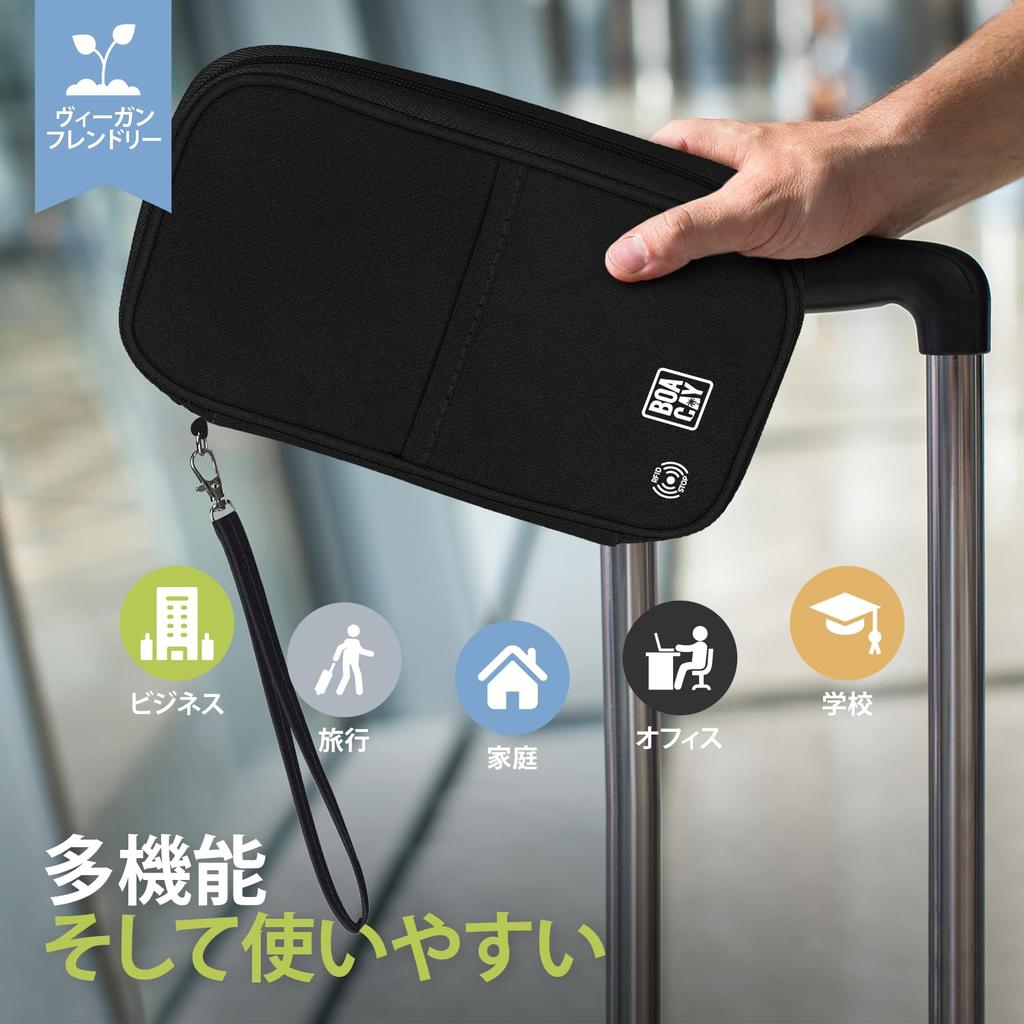RFID Travel Document Family Passport Wallet for Women and Boarding Easy To Carry and Waterproof Case [BOACAY] Organizer, Case, Men, Cards, Passes,