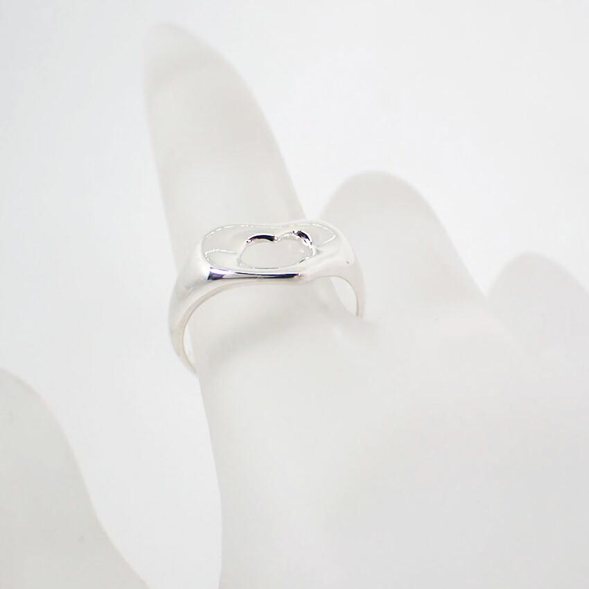 [Used] TIFFANY 925 Open Heart Ring / Size 10 / J47-3