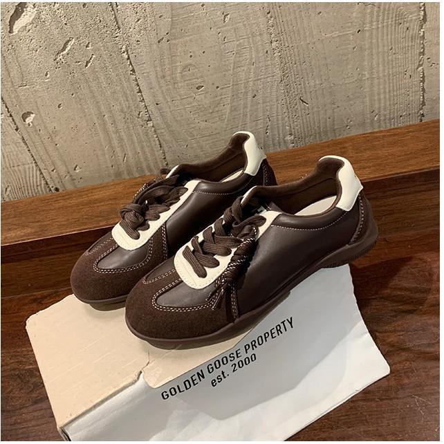Spot Height Increase German Training Shoes Women's 2025 New Autumn Flat Bottom Lace-up Casual Sports Retro Forrest Gump Shoes Women's Shoes
