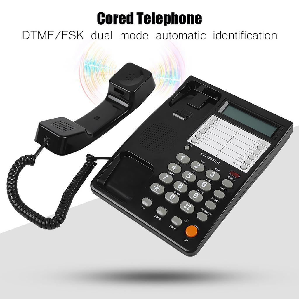 Corded Phone with Answering NaMachine, Buy a Landline Phone with an Elastic Cable Wall Table Telephone DTMF/  for Home Hotel