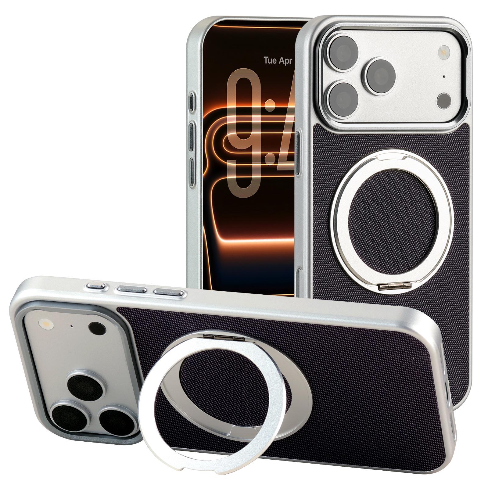 Tech Fabric iPhone 17 Pro Max Case: 360° Rotating Magnetic Stand with Apple 16p Protection. iPhone 13 Pro Max
