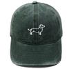 New cartoon cute puppy embroidered baseball cap washed retro simple men's and women's casual versatile sunshade cap