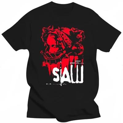 Movie SAW Horror Head Torture T Shirt Unisex Women Fashion Cotton Tshirt Vintage Clothes ONeck Tees Horror Harajuku Tops 71723
